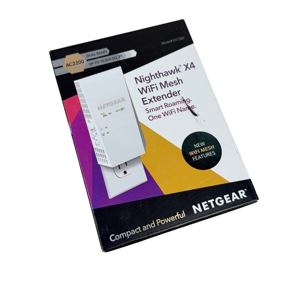 New NETGEAR Nighthawk X4 AC2200 WiFi Mesh Extender‎ EX7300 Smart Roaming One